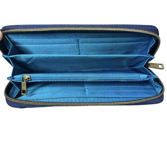 Travelon RFID Blocking Wristlet Wallet Navy‎ Blue  Zip Around Clutch NEW - Picture 4 of 10